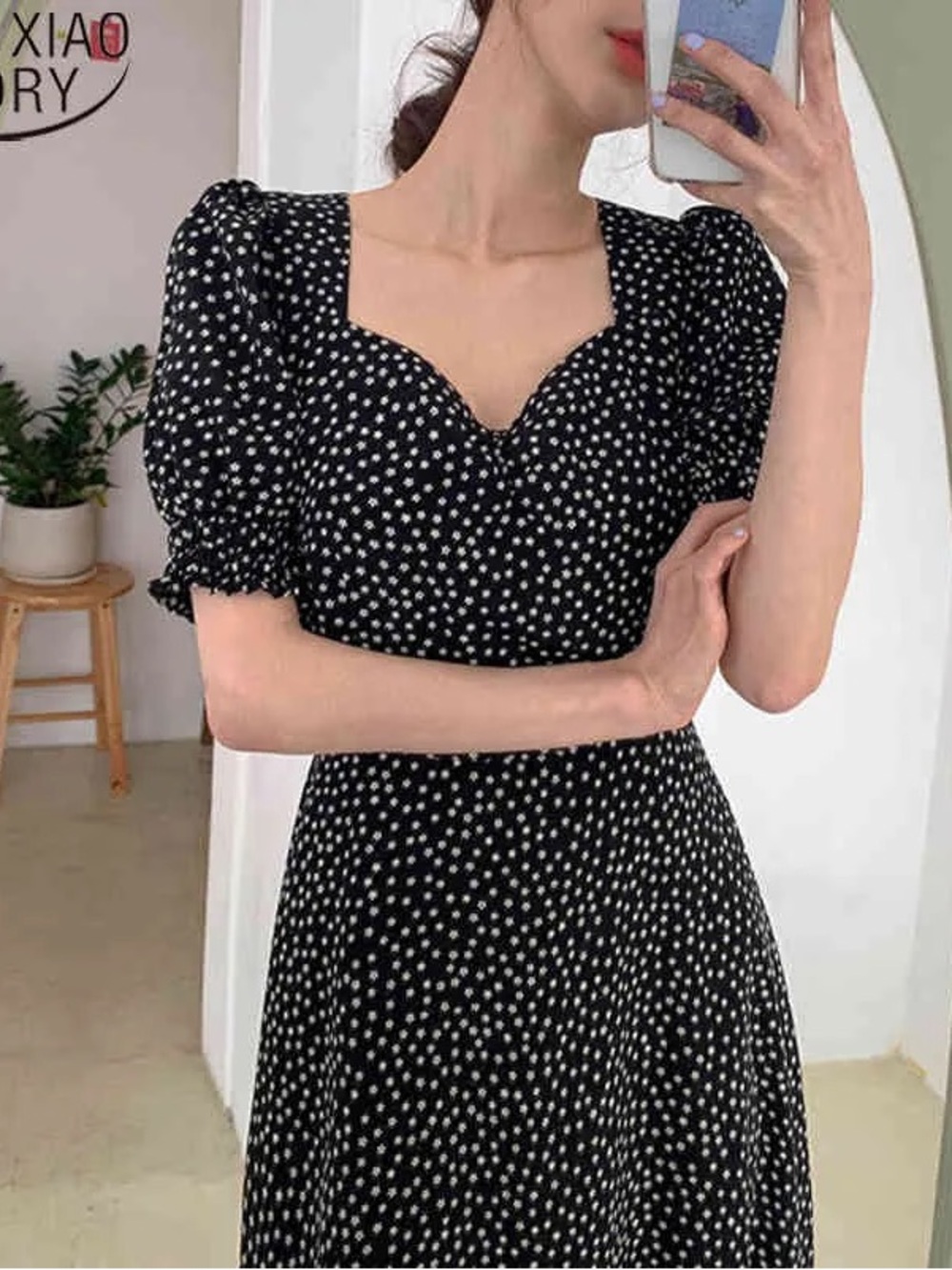 Black and white maxi dress